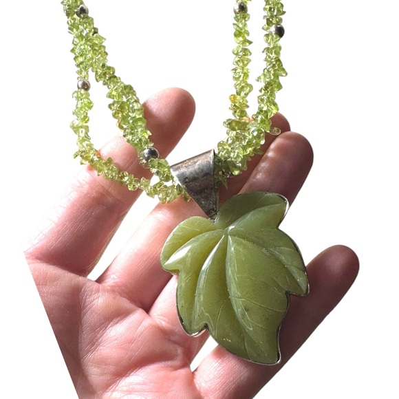 Stunnimg Jay king DRT jade leaf & peridot statement southwestern necklace - Picture 3 of 11